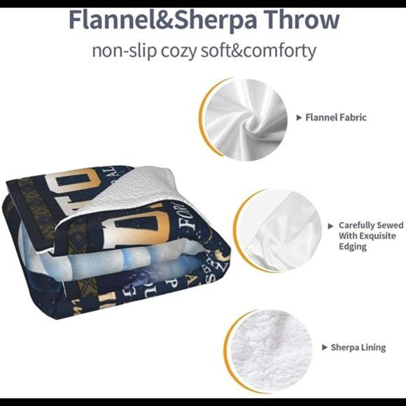 To My Dad from Daughter Flannel Fleece Throw Blanket 60"x50" - Picture 4 of 7